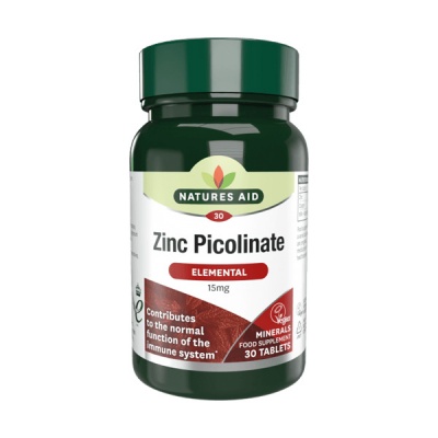 Natures Aid Zinc Picolinate 15mg elemental 30 tabs